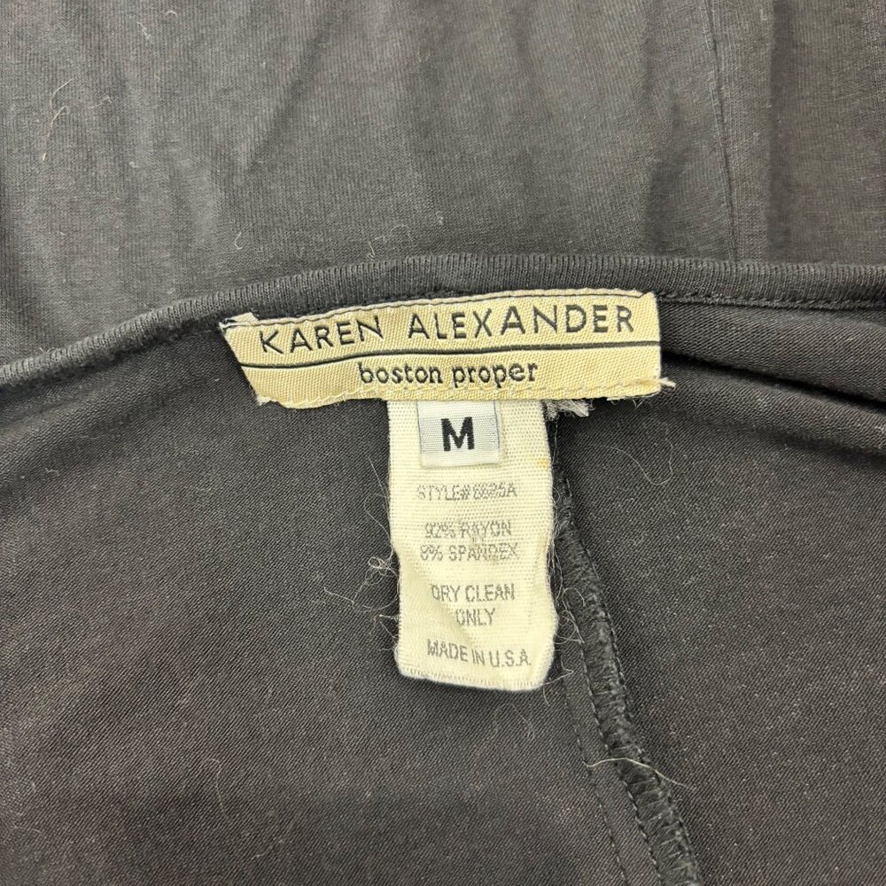 Karen Alexander Boston Proper Dress Women's Size M Deep V Neck T Shirt - Picture 6 of 8